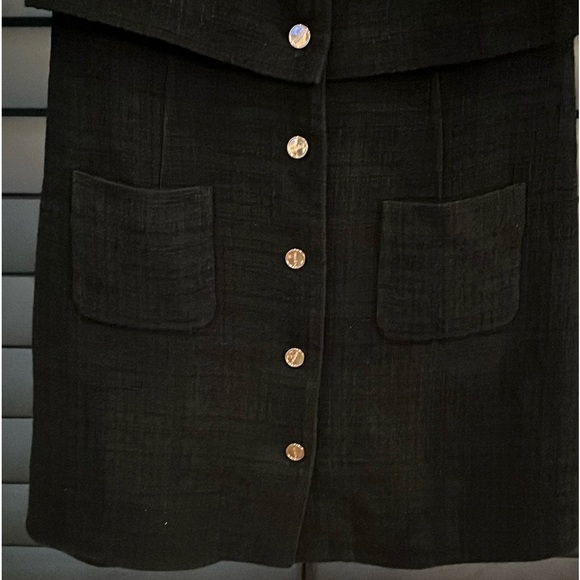 AMAZING! ‘SANDRO Paris’ Peter Pan Collar Black Tweed Dress! Size 42! - Picture 11 of 16